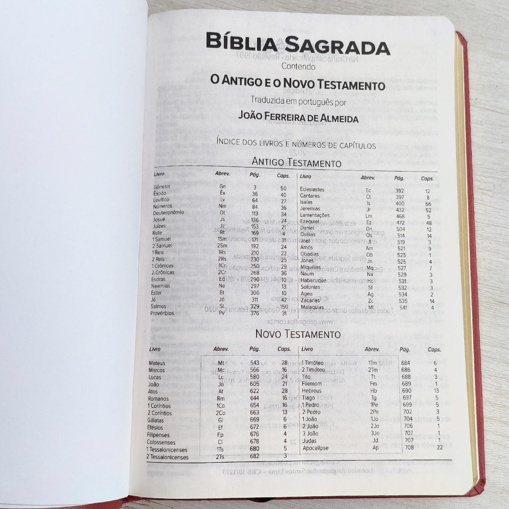 Bíblia Sagrada Slim | ARC | Capa Luxo Vinho