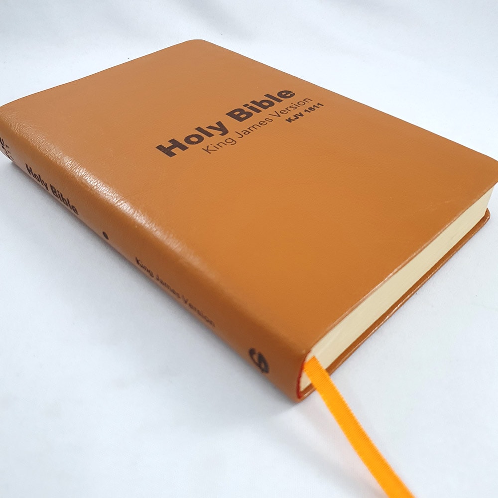 Holy Bible King James 1611 | Inglês | KJV | Capa Luxo Laranja
