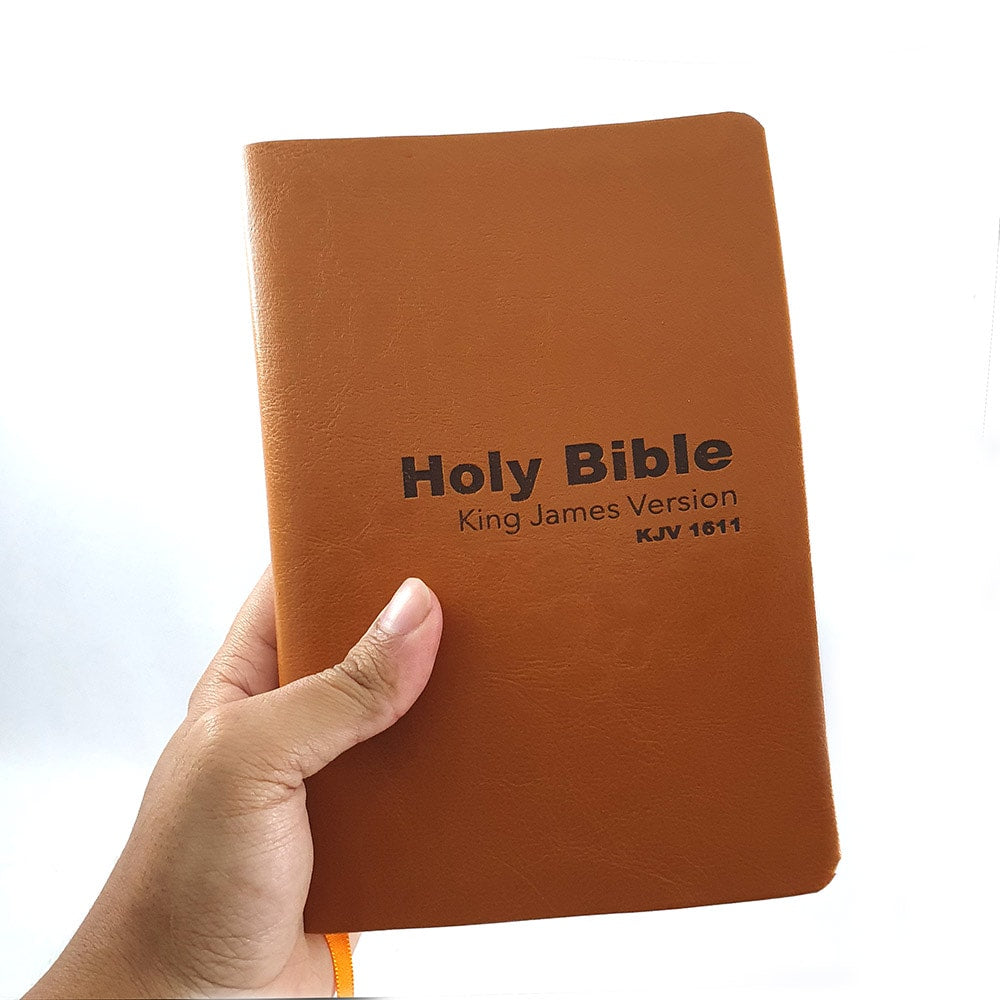 Holy Bible King James 1611 | Inglês | KJV | Capa Luxo Laranja