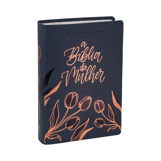 A Bíblia da Mulher | Compacta | NAA | Capa Luxo Azul