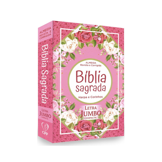 Bíblia Sagrada Letra Jumbo | ARC | Capa Dura Rosa Geométrica