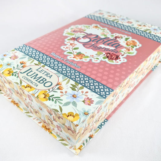 Bíblia Sagrada Letra Jumbo | ARC | Capa Dura Coração Floral