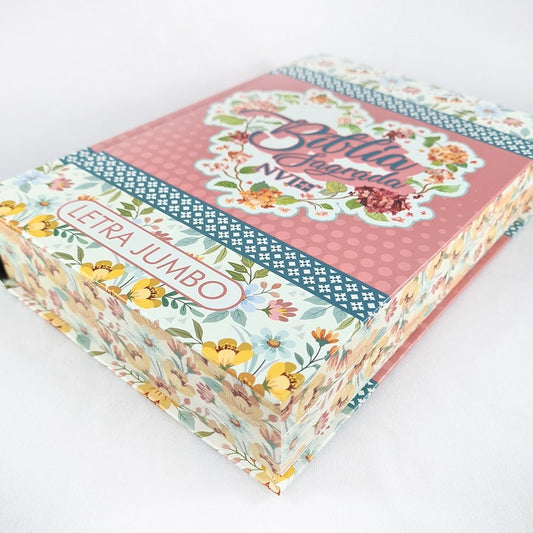 Bíblia Sagrada Letra Jumbo | NVI | Capa Dura Coração Floral
