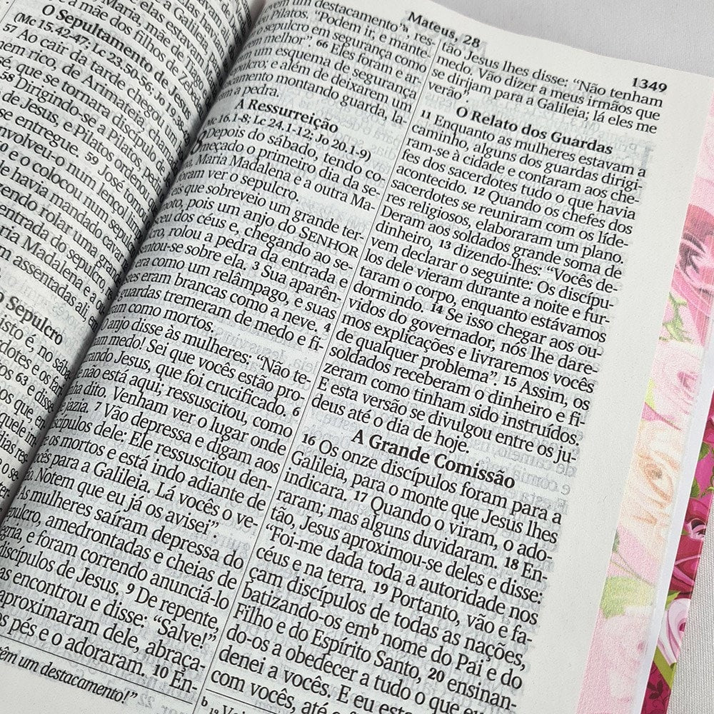 Bíblia Sagrada Letra Jumbo | NVI | Capa Dura Rosa Geométrica
