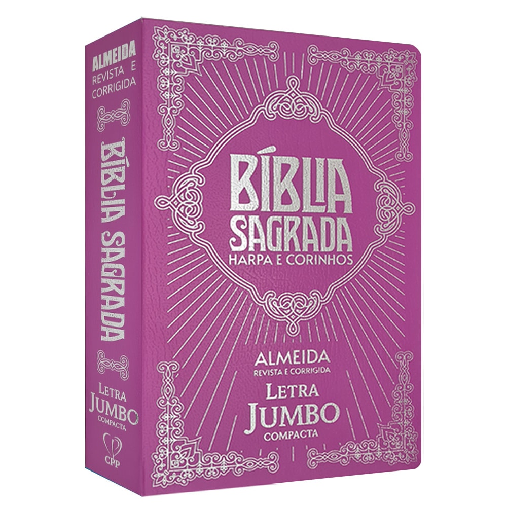 Bíblia Sagrada Letra Jumbo | ARC | Harpa Avivada | Capa Covertex Pink