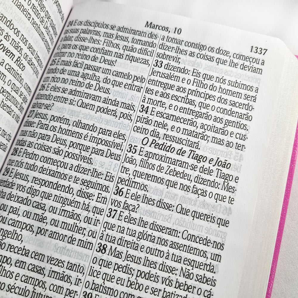 Bíblia Sagrada Letra Jumbo | ARC | Harpa Avivada | Capa Covertex Pink