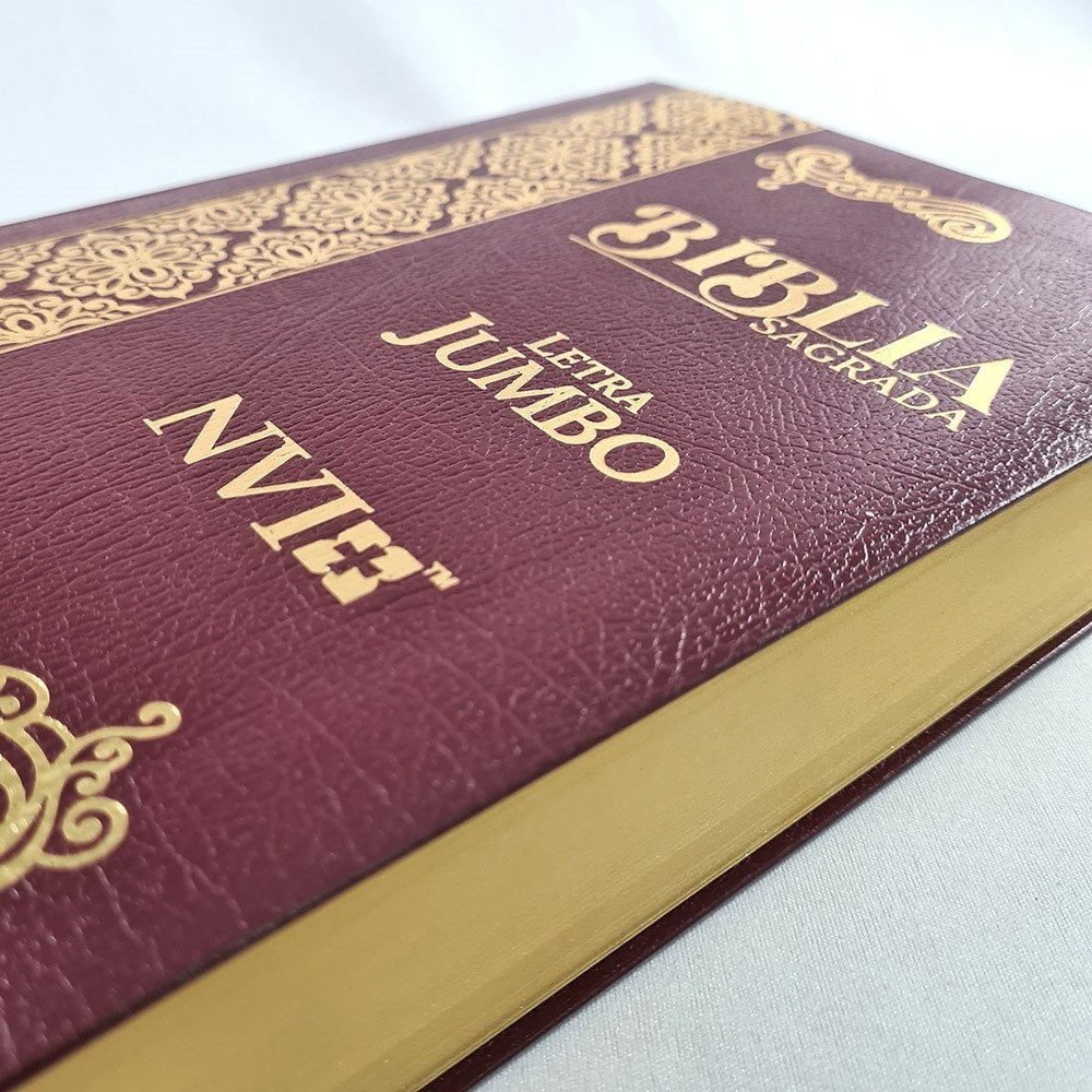 Bíblia Sagrada | NVI | Letra Jumbo | Cover book Luxo Bordo