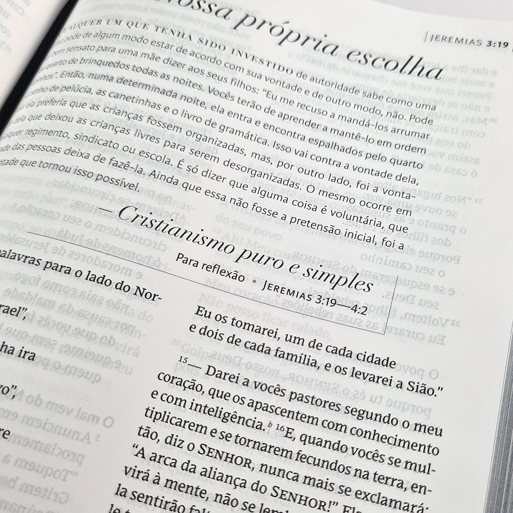 Bíblia C S Lewis | NAA | Leitura Perfeita | Capa Dura Preto e Dourado