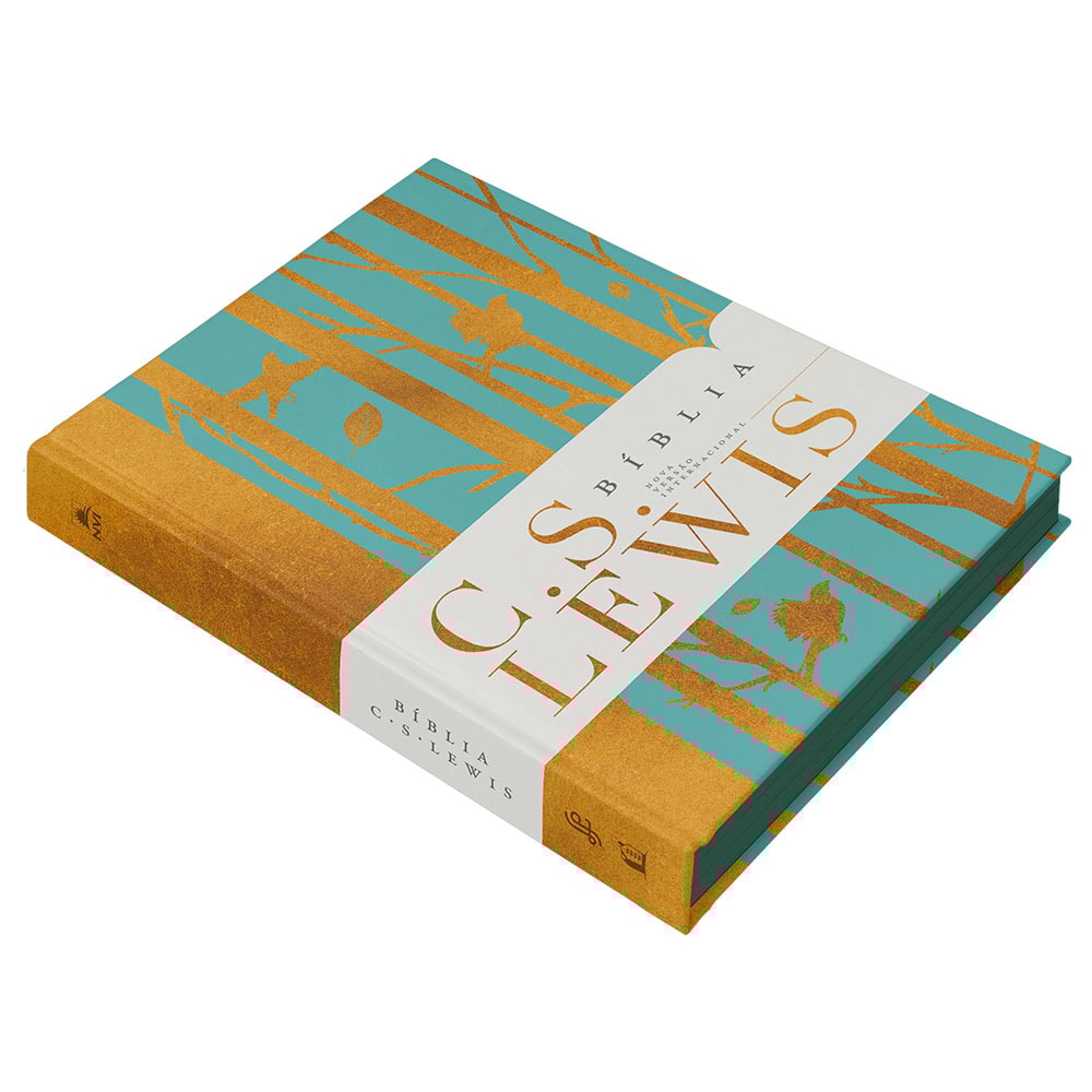 Bíblia C S Lewis | NVI | Leitura Perfeita | Capa Dura Azul e Dourado