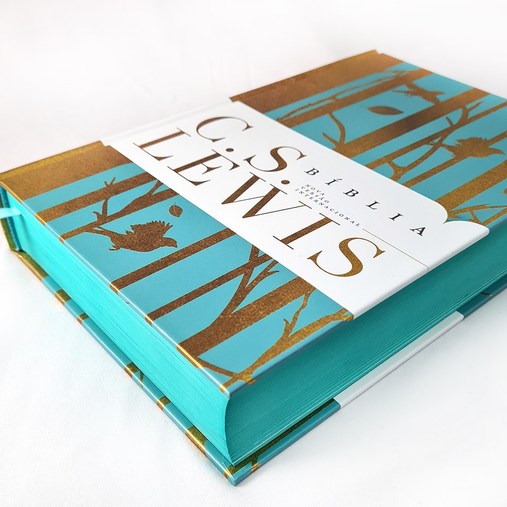 Bíblia C S Lewis | NVI | Leitura Perfeita | Capa Dura Azul e Dourado