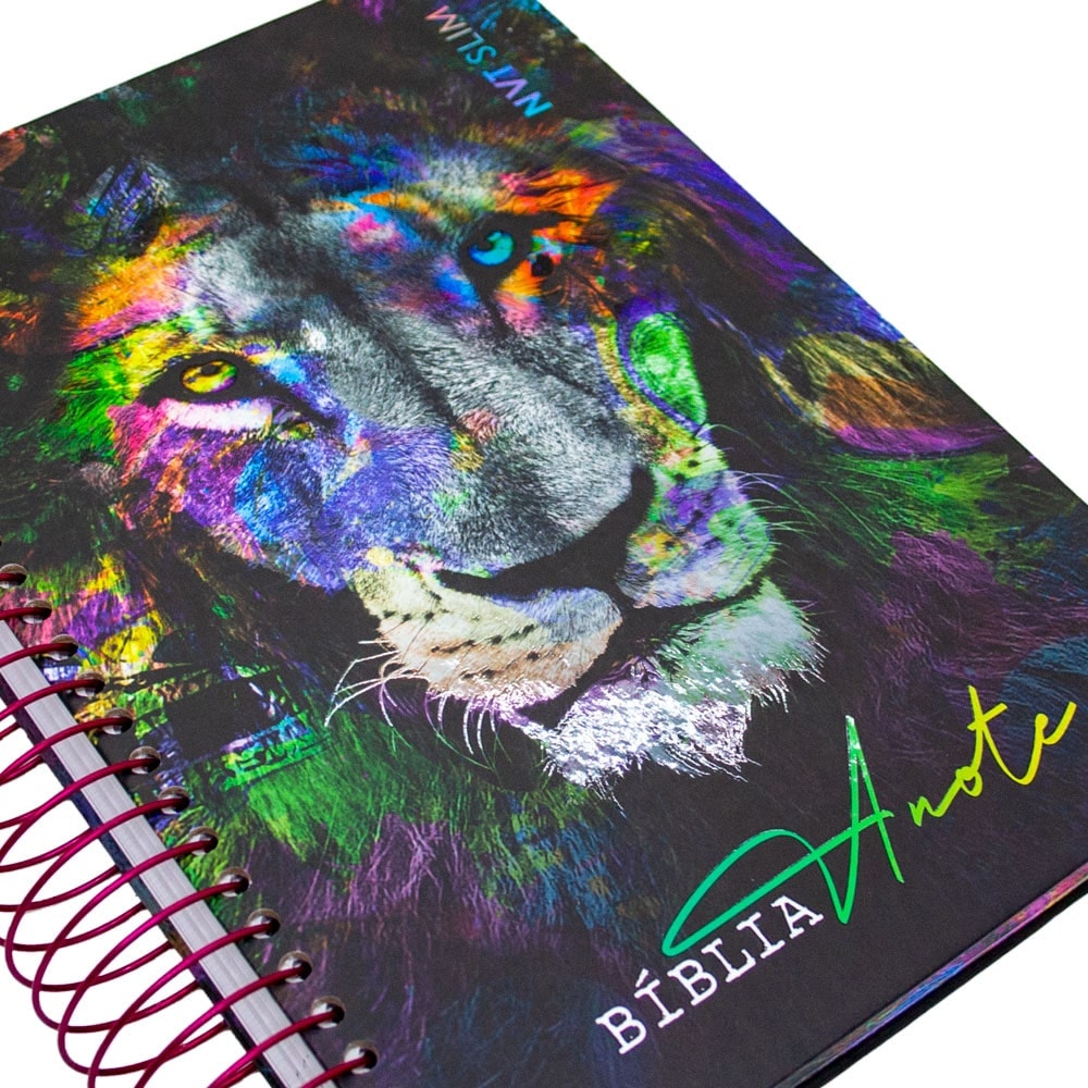 Bíblia Anote Slim | NVT | Capa Espiral Leão color