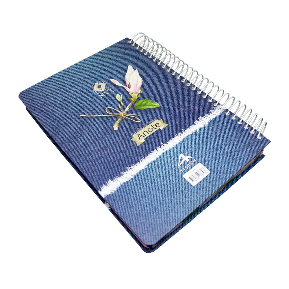 Bíblia Anote Slim | NVT | Capa Espiral Jeans Magnólia