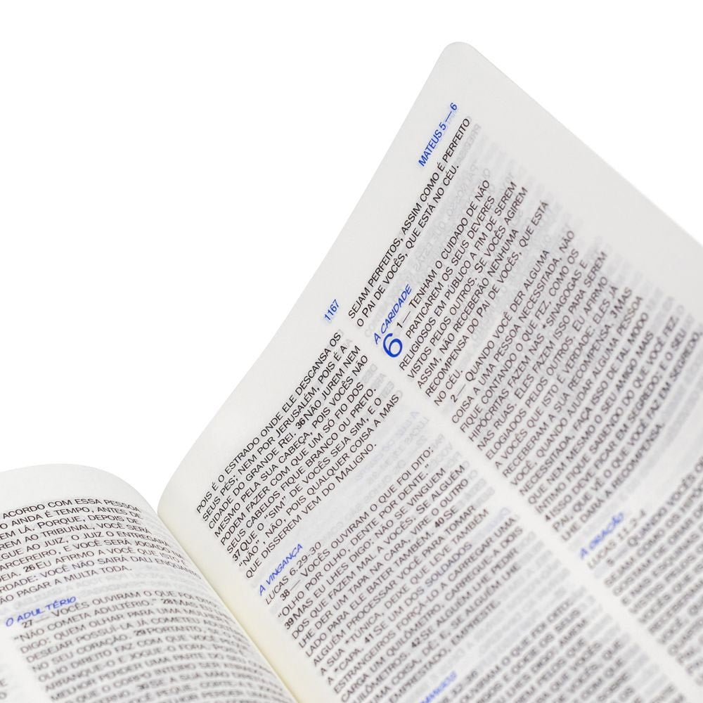 Bíblia Sagrada | Edição com Letras Maiúsculas | NTLH | Capa Luxo Azul