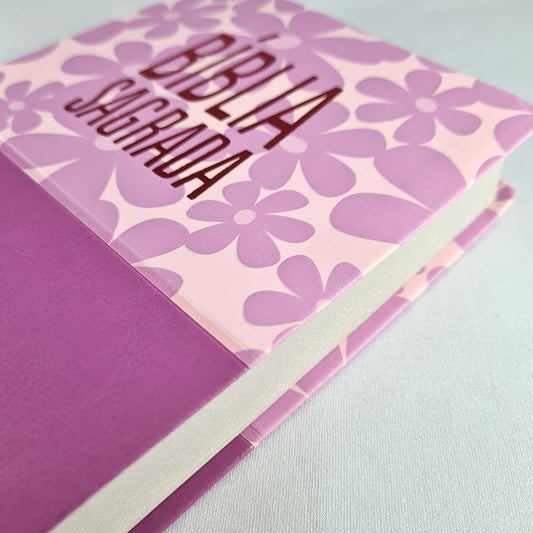 Bíblia Sagrada | Letra Grande | NAA | Capa Luxo Primavera Violeta
