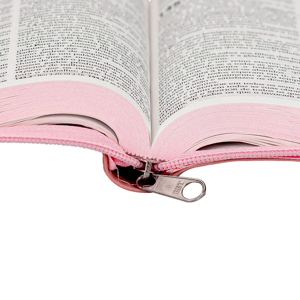 Bíblia Sagrada | ARC | Letra Grande | Capa Luxo Leão Rosa c/ Zíper