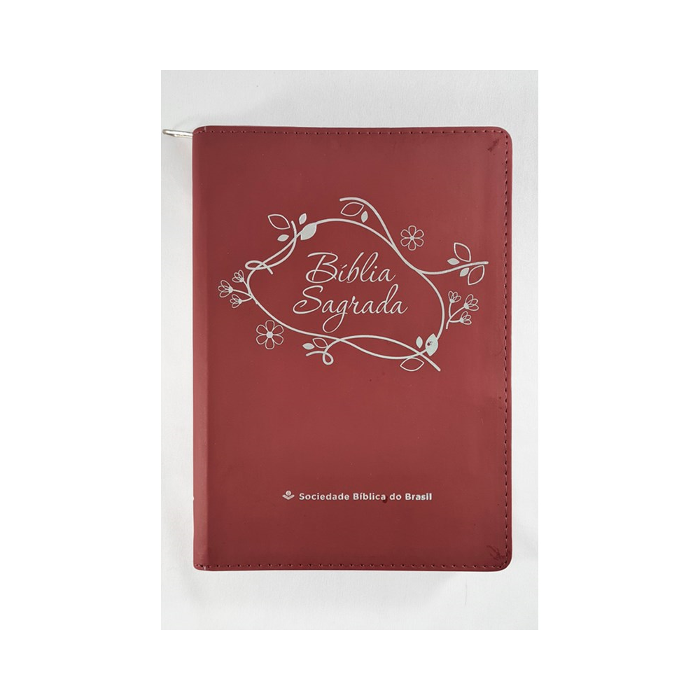 Bíblia Sagrada | ARA | Letra Grande | Capa Luxo Vinho c/ Ziper