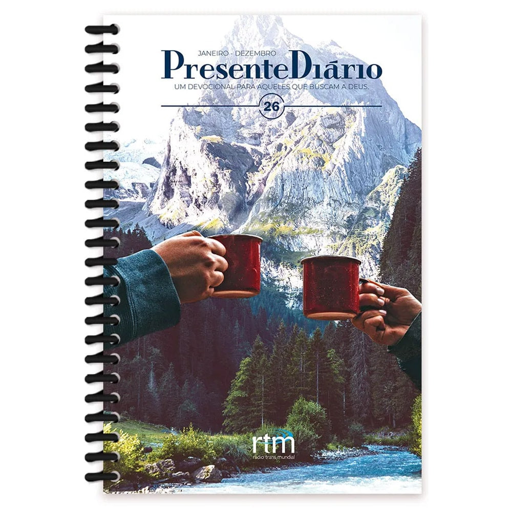Presente Diário 26 | Letra Grande | Capa Brochura Espiral Paisagem 2023