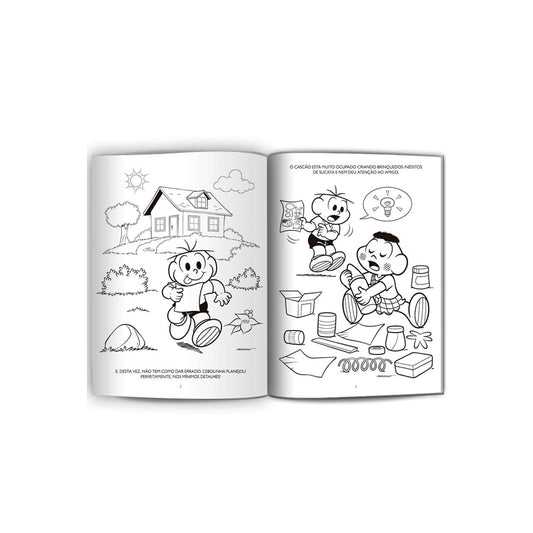 Turma da Mônica | Ler e Colorir | Brochura Azul Gigante