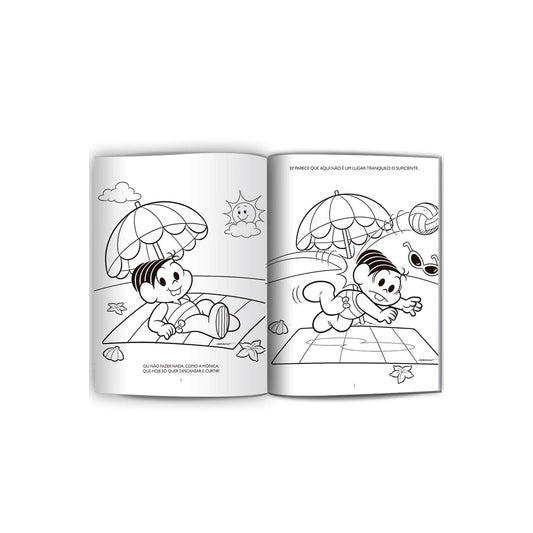 Turma da Mônica | Ler e Colorir | Brochura Rosa Gigante