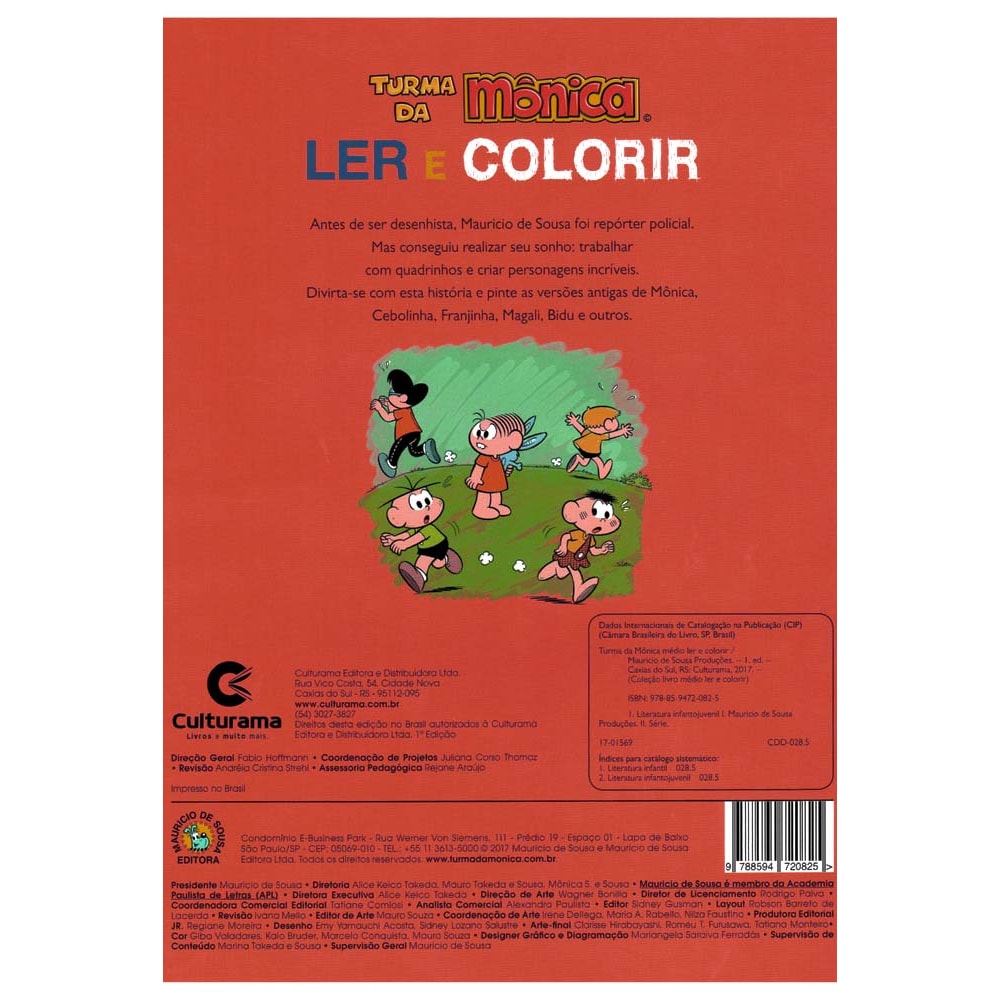 Turma da Mônica | Ler e Colorir | Brochura Vermelho