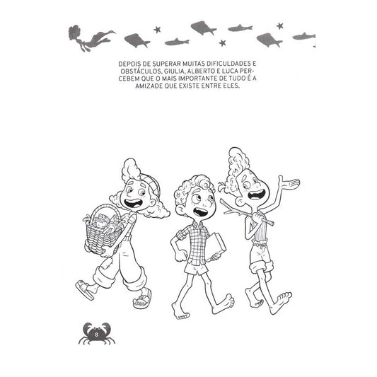 Luca | Ler e Colorir | Disney | Pixar