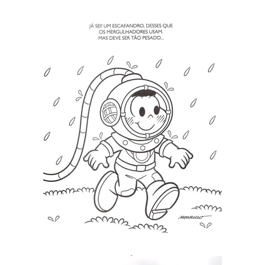 Turma da Mônica | Ler e Colorir | Brochura Azul