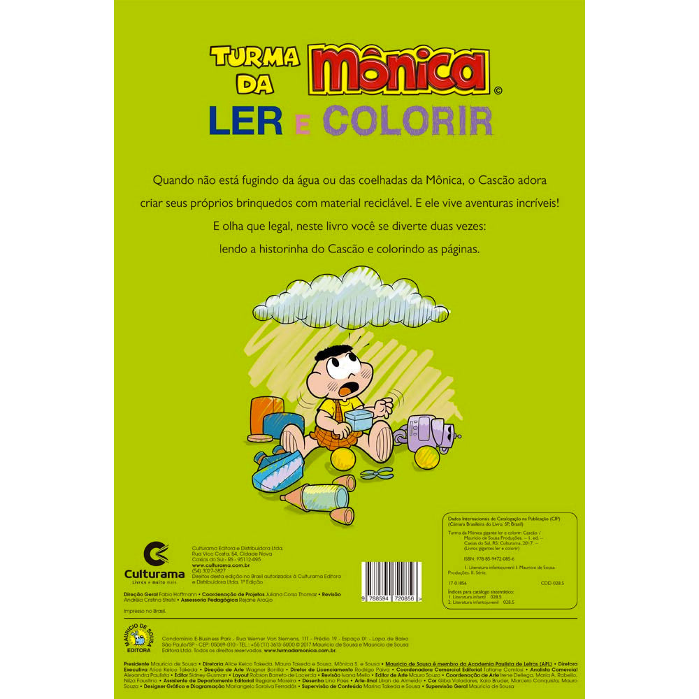 Turma da Mônica | Ler e colorir | Brochura Verde Gigante