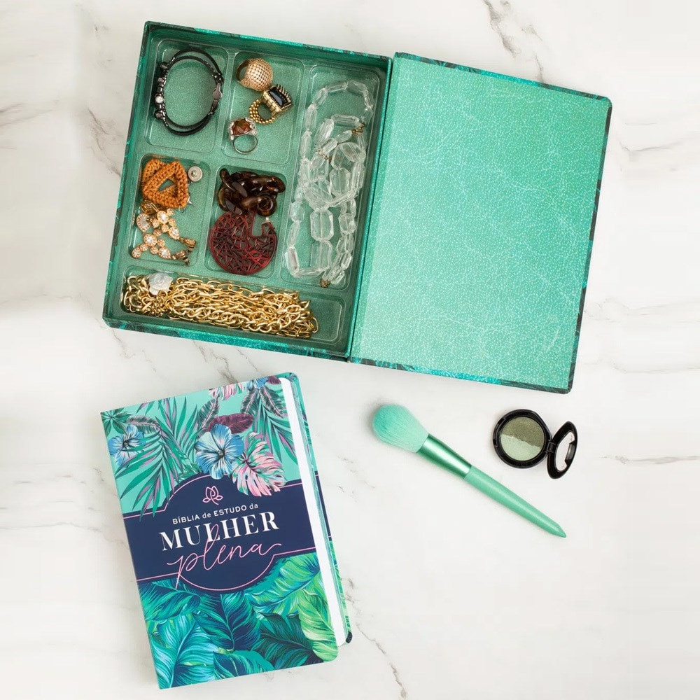Bíblia De Estudo Da Mulher Plena | NVI | Capa Luxo Tropicalis Tiffany