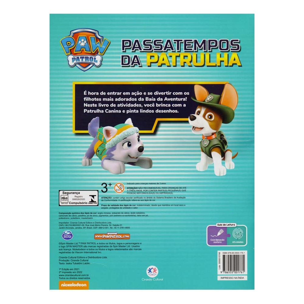 Patrulha Canina | Passatempos da Patrulha | Ciranda Cultural