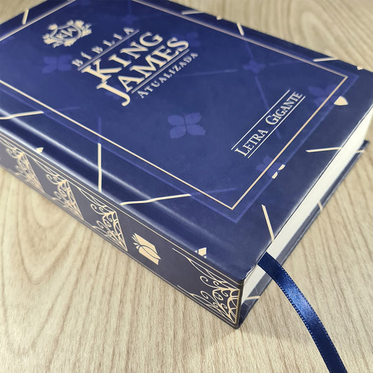 Bíblia King James Atualizada | KJA | Letra Gigante | Capa Dura Azul Marinho