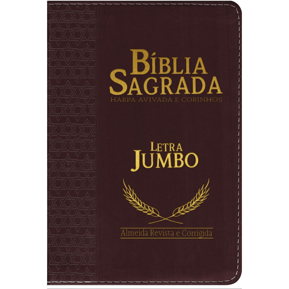 Bíblia Sagrada Compacta | ARC | Letra Jumbo | Luxo Vinho c/ Índice