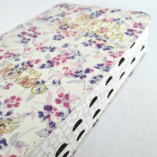 Bíblia Sagrada Compacta | ARC | Letra Jumbo | Luxo Floral c/ Índice