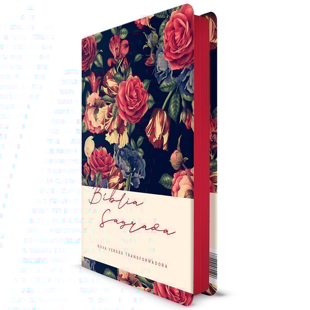 Bíblia Sagrada Slim Rosas | NVT | Letra Maior | Capa Flexível