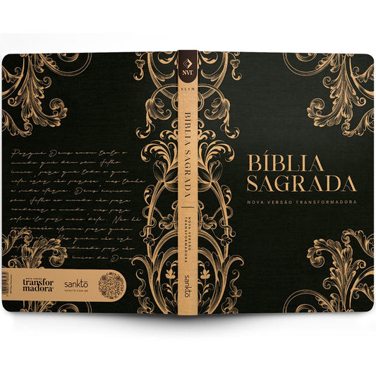 Bíblia Sagrada Slim Ornamentos | NVT | Letra Maior | Capa Flexível