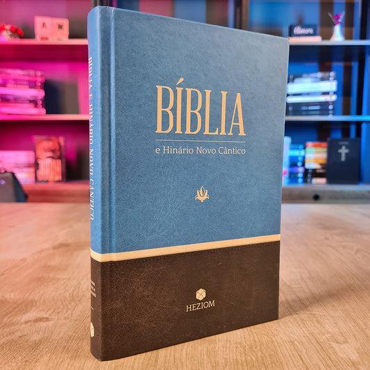 Bíblia e Hinário Novo Cântico | ARA | Capa Dura Azul
