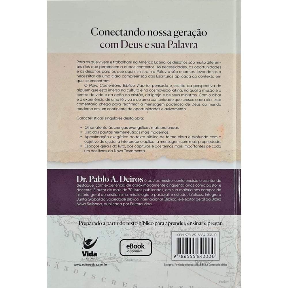 Novo Comentário Bíblico Vida | Romanos | Pablo A Deiros | Capa Dura