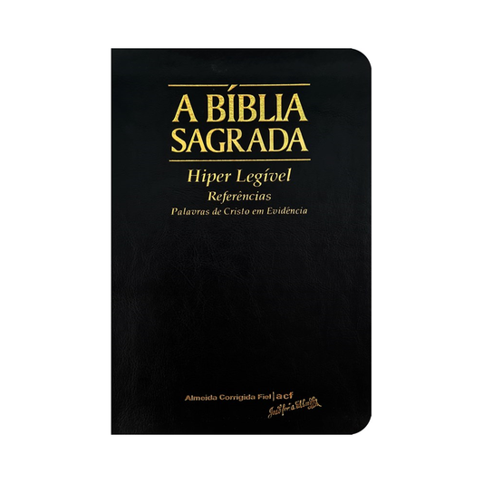Bíblia Sagrada | ACF | Hiper Legível | Capa Luxo Preta