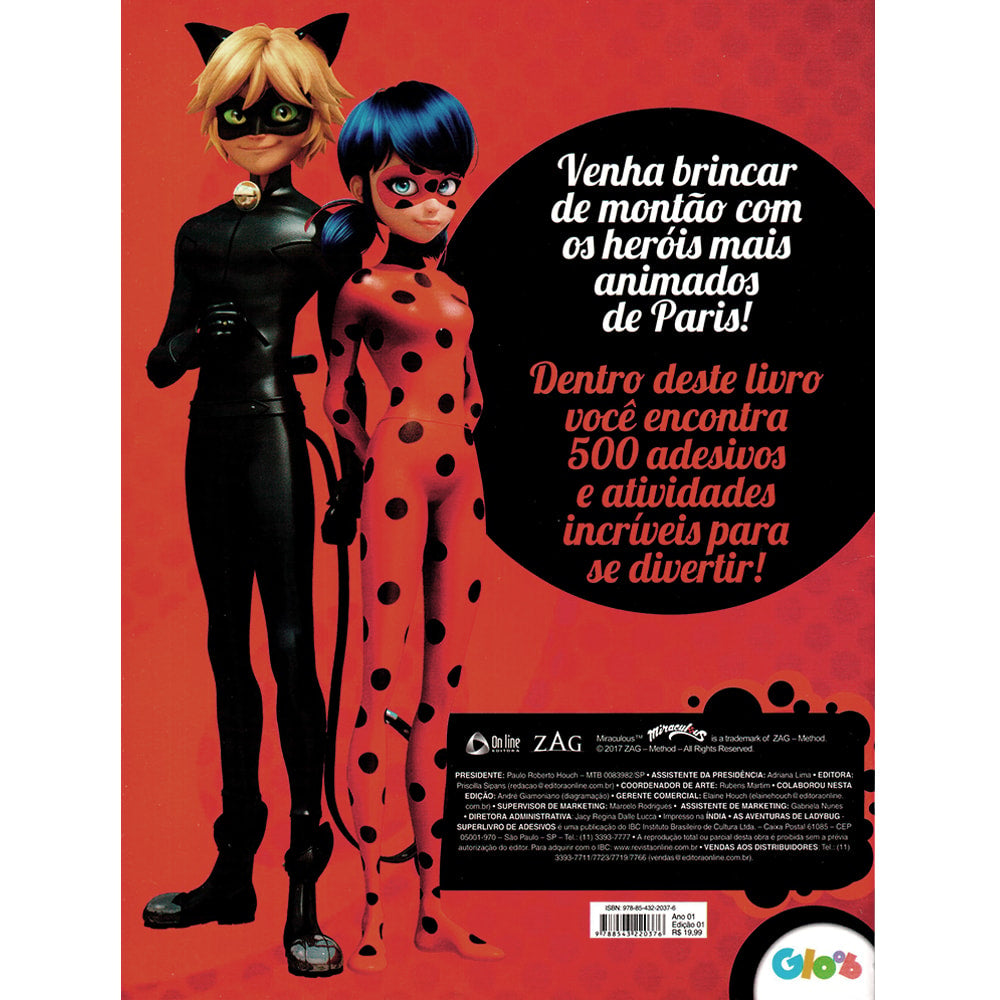 Super livro de adesivos Miraculous | 500 Adesivos
