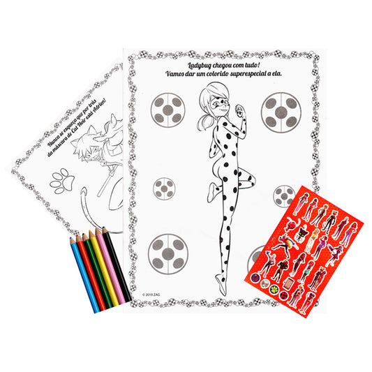 Miraculous | Colorindo com Adesivos