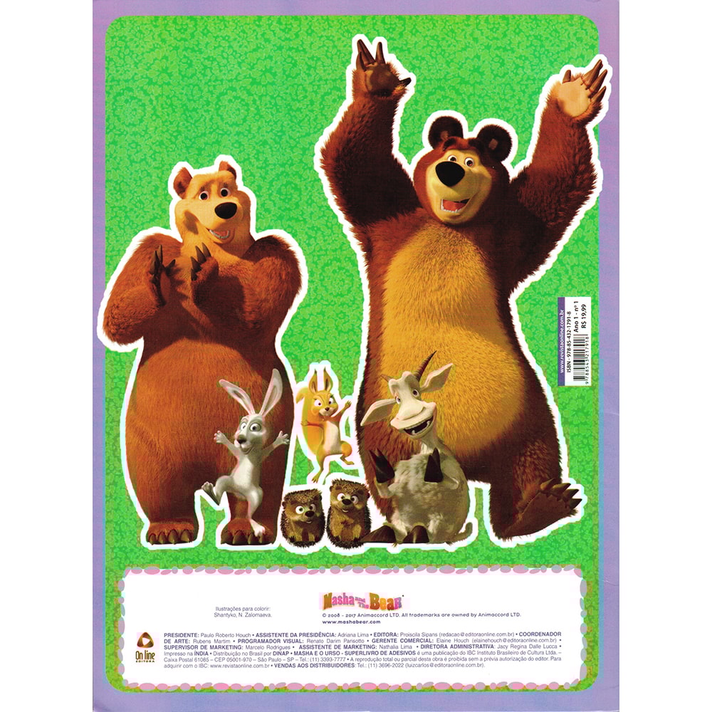 Marsha e o Urso | Super Livro de Adesivos | 500 Adesivos