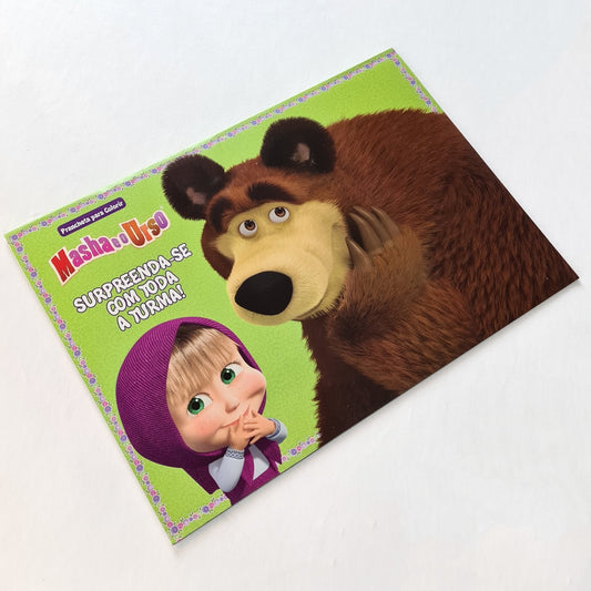 Marsha e o Urso | Prancheta para Colorir | Surpreenda-se com Toda Turma