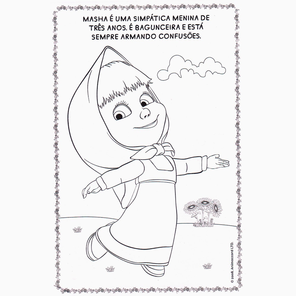 Marsha e o Urso | Diversão para Colorir