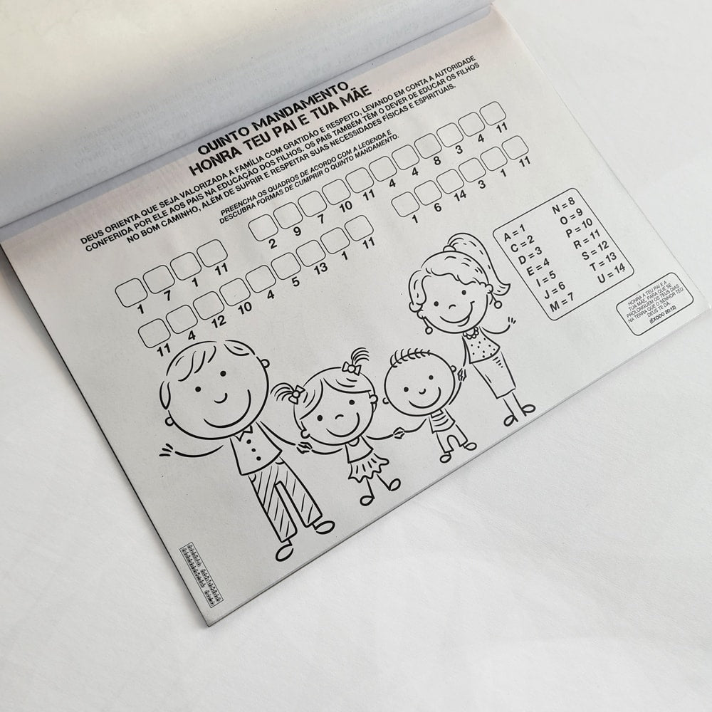 Os Dez Mandamentos | Prancheta para Colorir