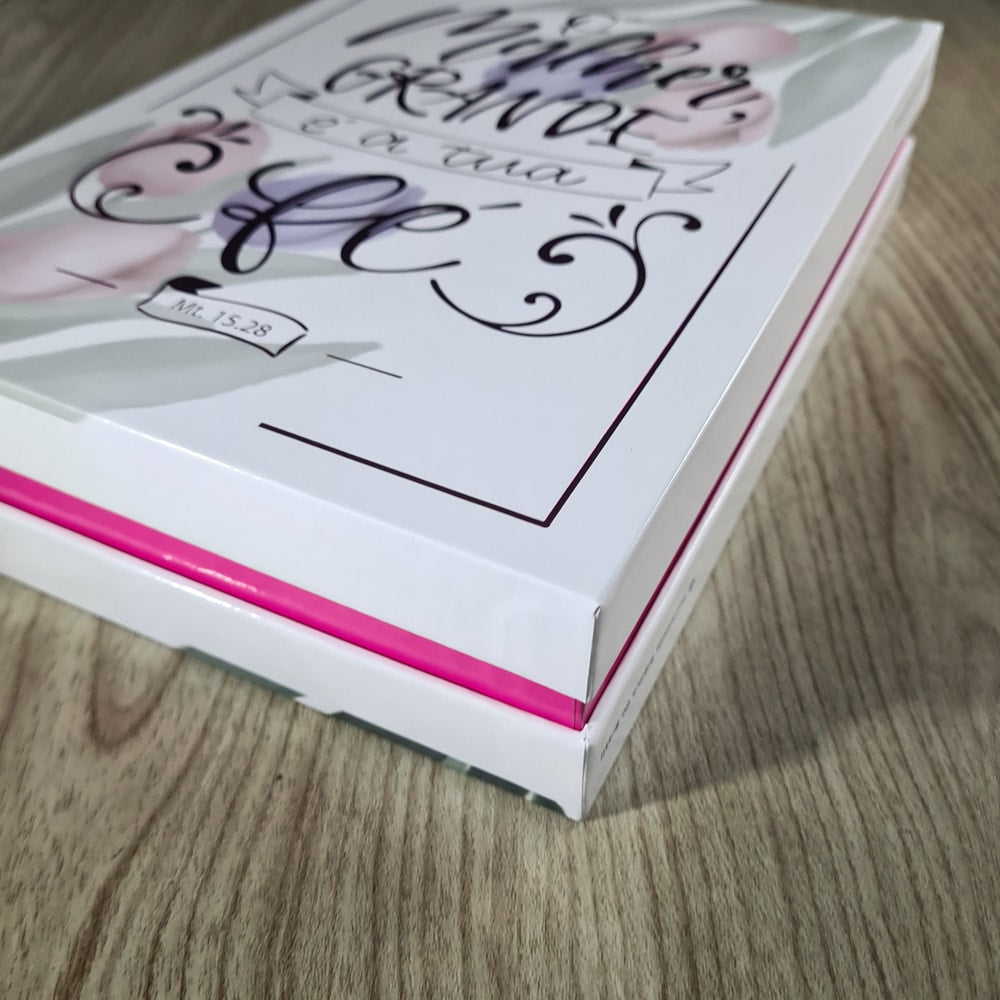A Bíblia da Mulher | Letra Grande | ARC | Capa Luxo Rosa