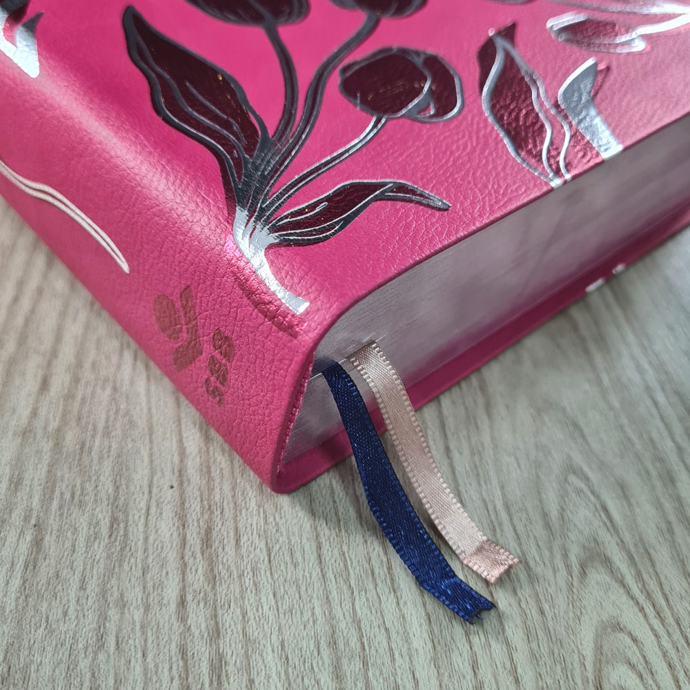 A Bíblia da Mulher | Letra Grande | ARC | Capa Luxo Rosa