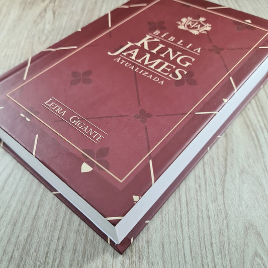 Bíblia King James Atualizada | KJA | Letra Gigante | Capa Dura Vinho