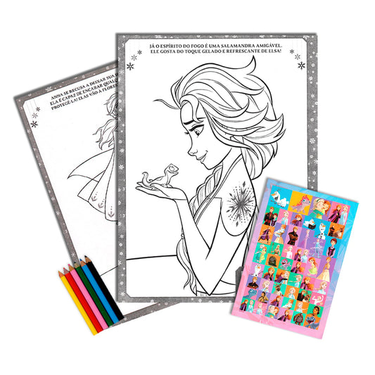 Frozen II | Colorindo com Adesivos | Disney