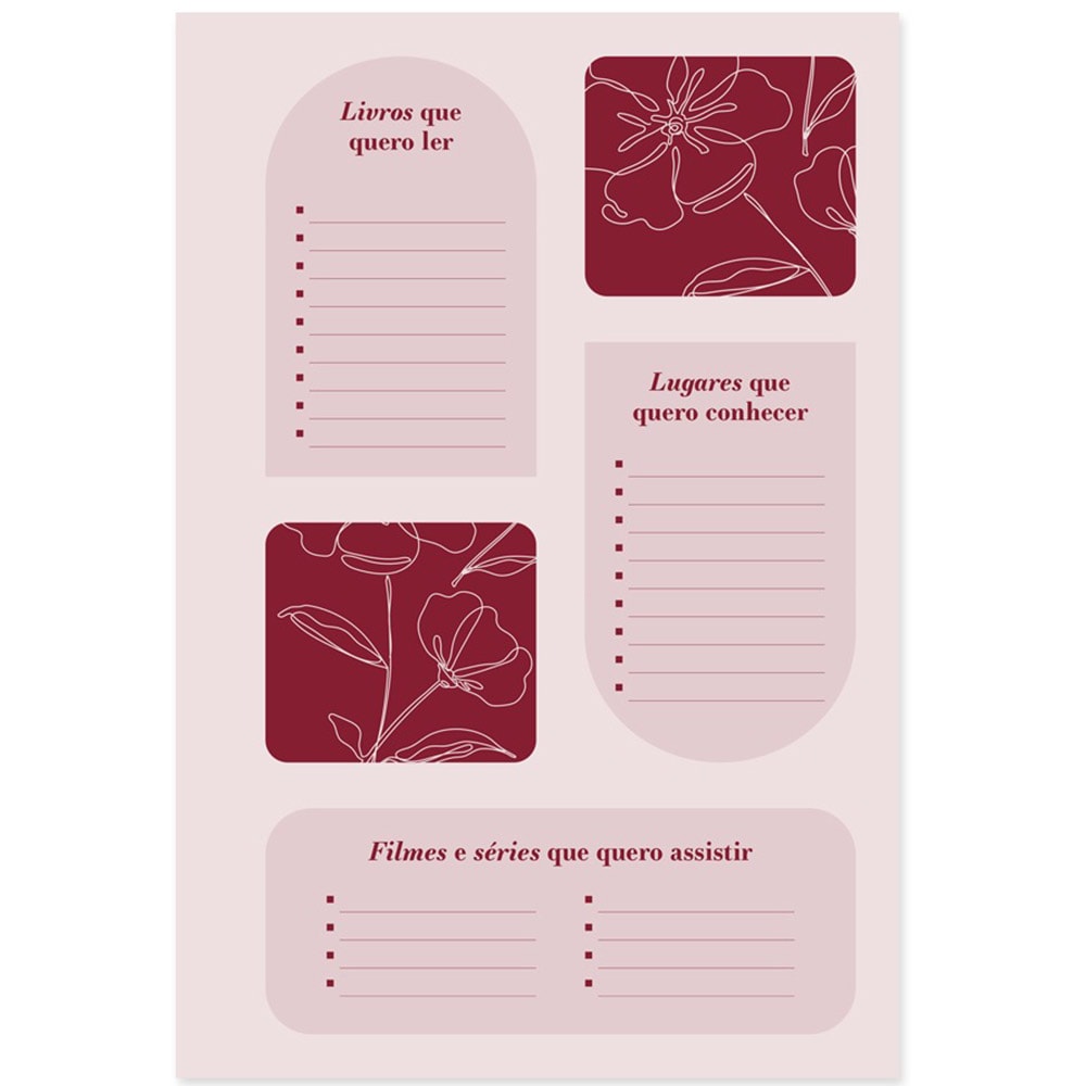 Planner Estações Vermelho | Viviane Martinello