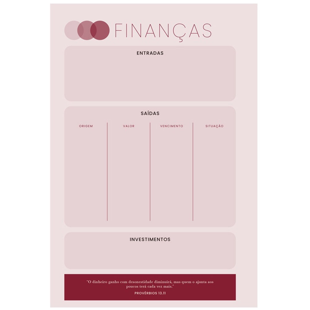 Planner Estações Vermelho | Viviane Martinello