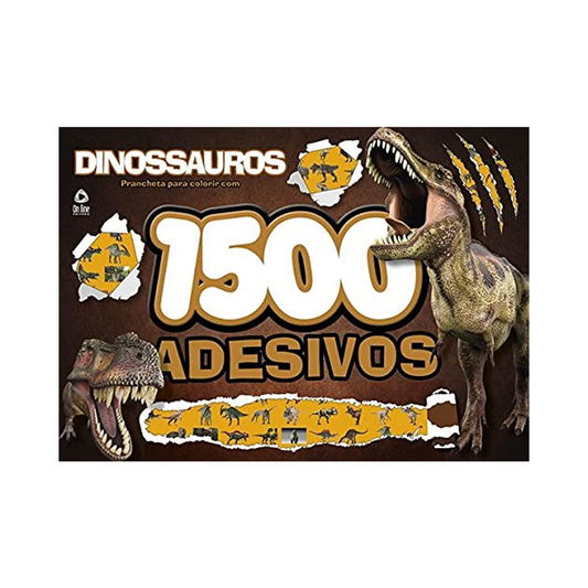 Dinossauros | Prancheta para Colorir | 1500 Adesivos